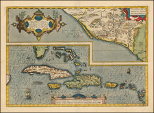 Southeast, Mexico and Caribbean Map By Abraham Ortelius