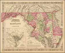 Mid-Atlantic Map By Alvin Jewett Johnson