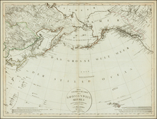 Polar Maps, Alaska, China, Japan, Korea, Pacific, Russia in Asia and Canada Map By Christian Gottlieb Reichard