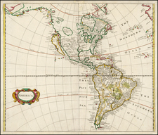 South America and America Map By Robert Morden