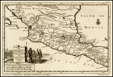 Mexico and Central America Map By Pieter van der Aa