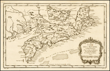 Canada Map By Jacques Nicolas Bellin