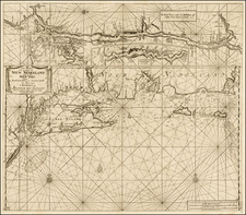 New England, Connecticut, Massachusetts, Rhode Island, New York City and New York State Map By Johannes Van Keulen