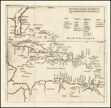Florida, Southeast, Caribbean and South America Map By Antonio de Herrera y Tordesillas