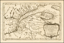 Canada Map By Jacques Nicolas Bellin