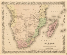 South Africa Map By Joseph Hutchins Colton