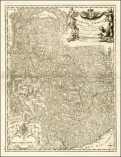 Switzerland, Italy, Northern Italy and Sud et Alpes Française Map By Vincenzo Maria Coronelli