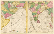 Indian Ocean, India, Central Asia & Caucasus, Middle East and East Africa Map By Pierre Mortier