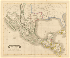 Texas, Plains, Southwest, Rocky Mountains and Mexico Map By William Home Lizars