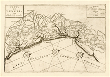 Italy and Northern Italy Map By Vincenzo Maria Coronelli