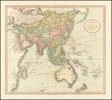 Asia, Asia, Australia & Oceania and Oceania Map By John Cary