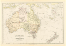Australia and New Zealand Map By Blackie & Son