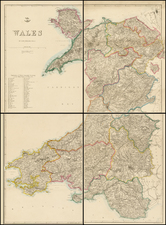 Wales Map By Edward Weller / Weekly Dispatch