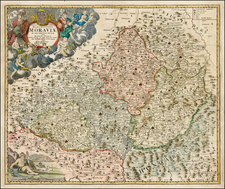 Czech Republic & Slovakia Map By Johann Baptist Homann