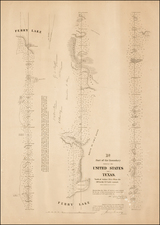Texas Map By United States Bureau of Topographical Engineers