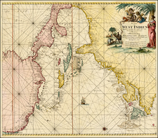 United States, Mid-Atlantic, Florida, South, Southeast, Caribbean, Central America and Canada Map By Johannes Van Keulen