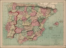 Spain and Portugal Map By J. David Williams