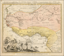 West Africa Map By Homann Heirs / Johann Matthaus Haas