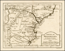 East Africa Map By Jacques Nicolas Bellin