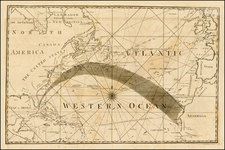 Atlantic Ocean, United States, North America and Caribbean Map By American Philosophical Society / Benjamin Jones