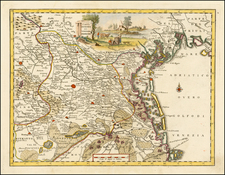 Italy Map By Giambattista Albrizzi