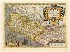 Mexico Map By Jodocus Hondius / Gerhard Mercator