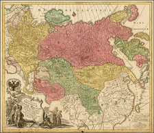 Russia, Central Asia & Caucasus and Russia in Asia Map By Tobias Conrad Lotter