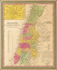 Holy Land Map By Samuel Augustus Mitchell