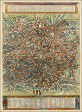 Rome Map By Georg Braun  &  Frans Hogenberg