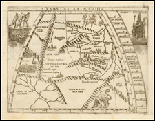 India and Central Asia & Caucasus Map By Giacomo Gastaldi