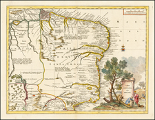 Brazil Map By Giambattista Albrizzi