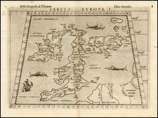 British Isles Map By Girolamo Ruscelli