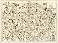 Switzerland and Italy Map By Vincenzo Maria Coronelli