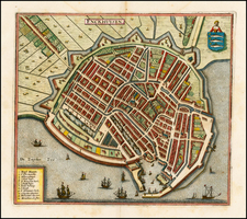 Netherlands Map By Matthaus Merian