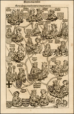 Curiosities Map By Hartmann Schedel