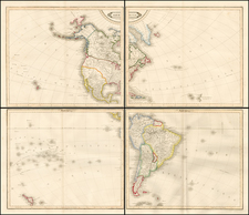 South America and America Map By W. & D. Lizars