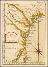 Southeast and Georgia Map By Jacques Nicolas Bellin