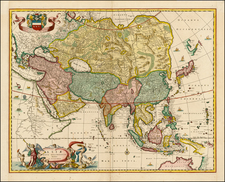 Asia and Asia Map By Nicolaes Visscher I