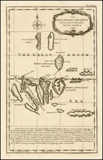 South America and Pacific Map By Emanuel Bowen