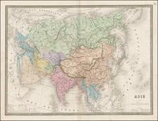 Asia and Asia Map By J. Andriveau-Goujon