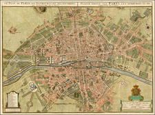 France Map By Johannes Covens  &  Cornelis Mortier