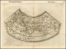 World and World Map By Girolamo Ruscelli