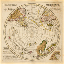 Southern Hemisphere, Polar Maps, Australia and New Zealand Map By Hendrick De Leth