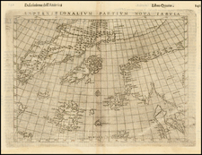 Polar Maps, Atlantic Ocean and Scandinavia Map By Girolamo Ruscelli