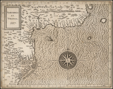 New England, Mid-Atlantic and Canada Map By Cornelis van Wytfliet