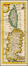 Corsica and Sardinia Map By Philipp Clüver