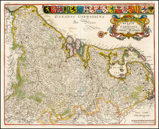 Netherlands Map By Matthaus Merian