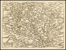 Austria and Hungary Map By Jean Boisseau