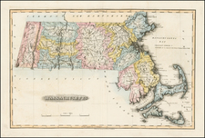 Massachusetts Map By Fielding Lucas Jr.