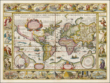 World and World Map By Jan Jansson / Pieter van den Keere